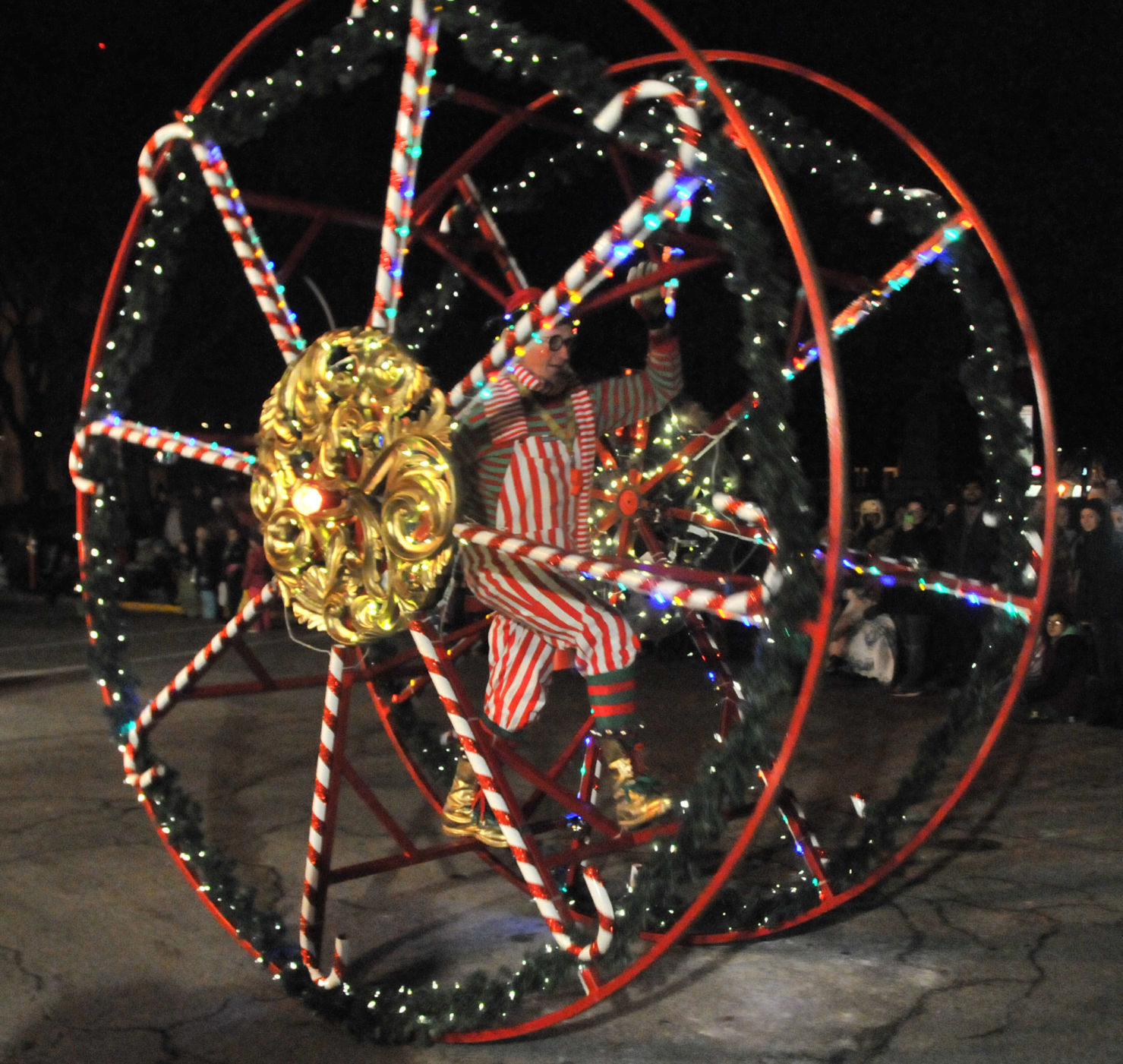 Christmas parade wheel